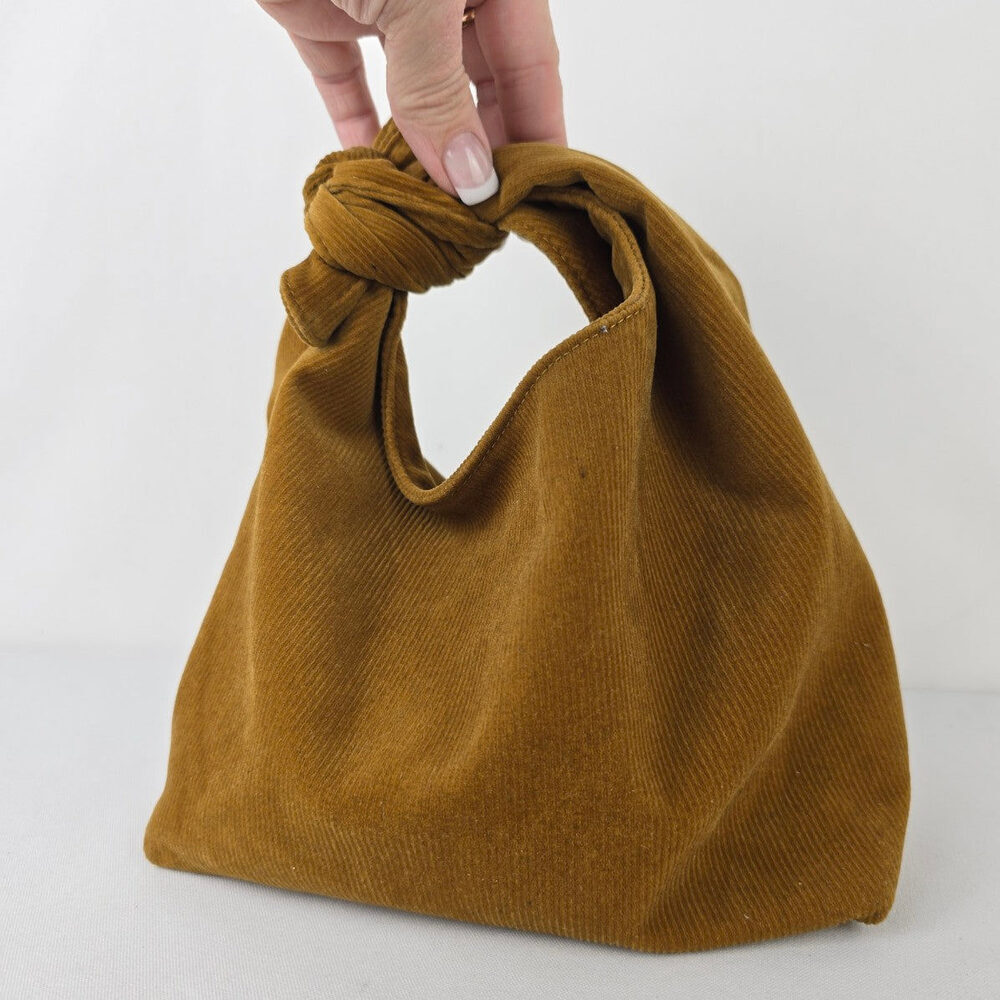 Merit Brown Corduroy Small Clutch Purse